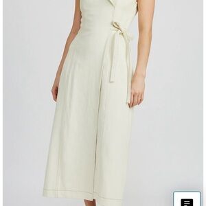En Saison Women's Areli Tie-Waist Cotton Denim Midi Dress